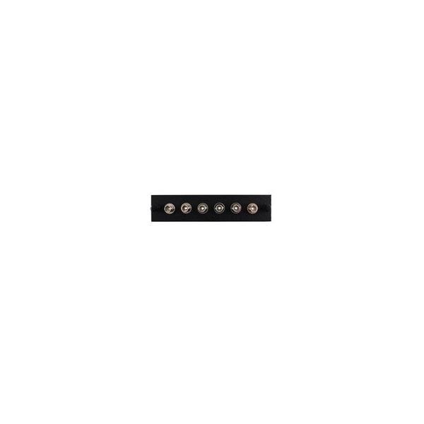 Cable Wholesale LGX Compatible Adapter Plate featuring a Bank of 6 Multimode ST Connectors, Black Powder Coat 68F3-10360 - main